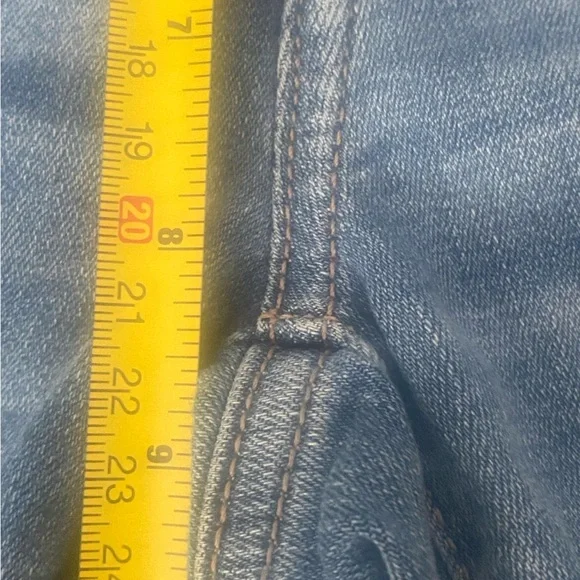 American Eagle Low Rise Bootcut Ripped Blue Jeans Size 0 - Picture 13 of 15